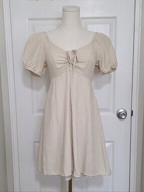 ♡ Beige Babydoll Dress ♡